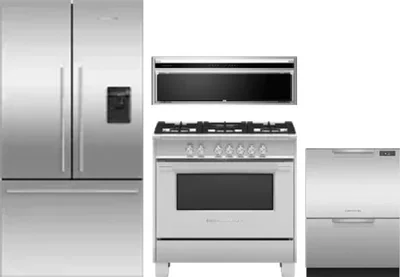4 Piece Package Includes Refrigerator, Range, Hood And Dishwasher